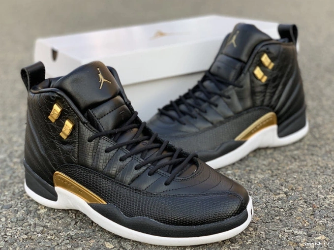 Rep Onekick 12 Black AO6068-007 'Reptile' Retro Jordan Metallic Air Gold-White 0821